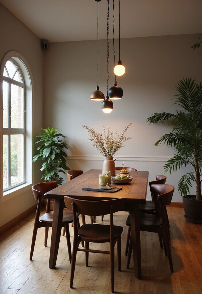 20 Elegant Dark Brown Dining Room Inspirations Featuring Rustic Wooden Tables and Warm Lighting! - 16. Scandinavian Simplicity