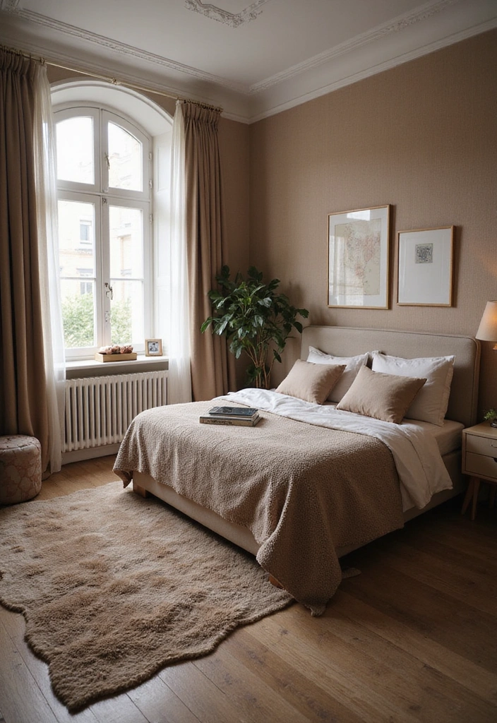 21 Functional and Cozy Bedroom Office Ideas for a Perfect Work-Life Balance! - 20. Sound Control with Decor
