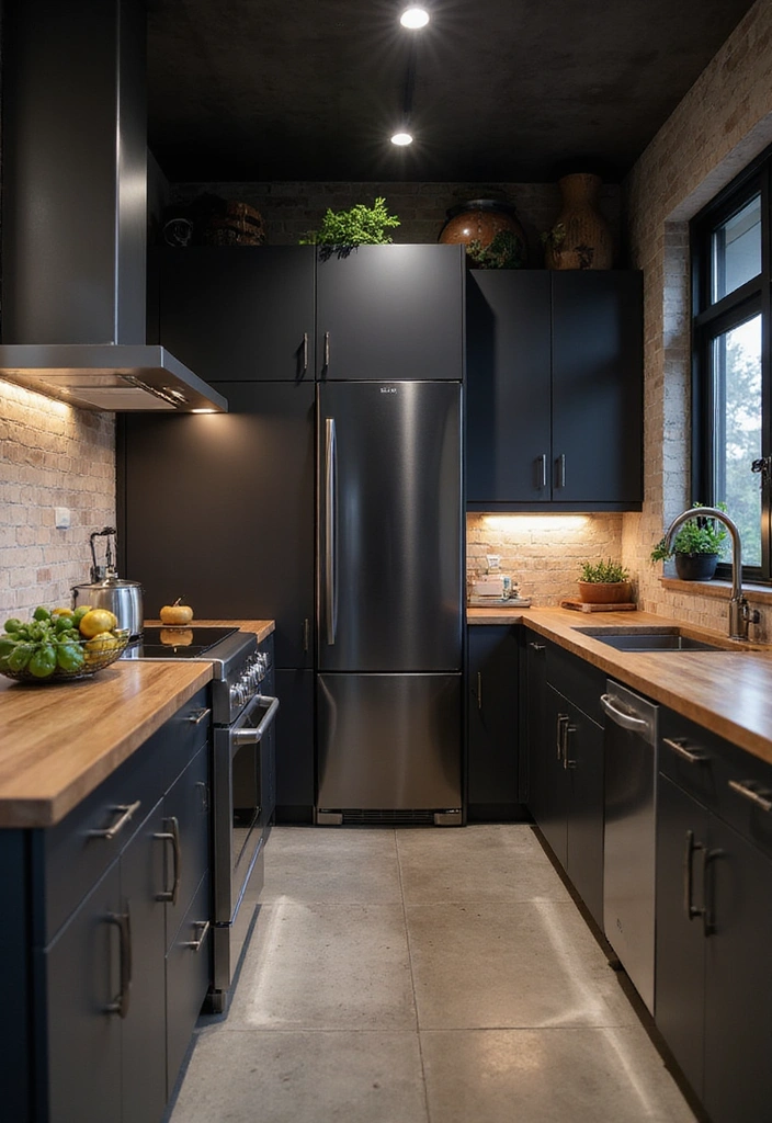 21 Luxe Industrial Kitchen: Dark Cabinetry Meets Modern Elegance with Stunning Lighting! - 17. Smart Technology for Modern Convenience