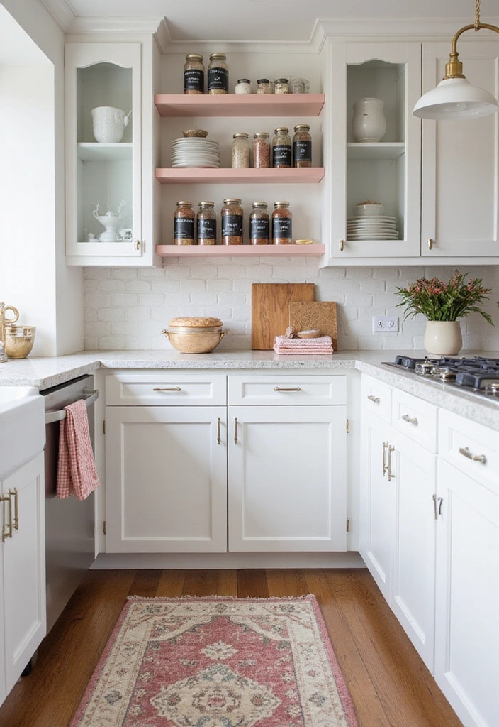 21 Sophisticated Blush and Black Kitchen Ideas with Elegant Rugs for a Luxe Feel! - 18. Blush and Black Spice Rack