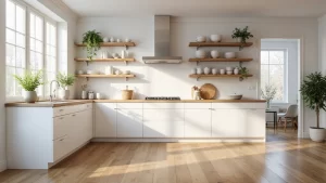 31 Stunning Floating Shelves Ideas for a Stylish White Kitchen with Elegant Flooring! 31 Stunning Floating Shelves Ideas for a Stylish White Kitchen with Elegant Flooring!