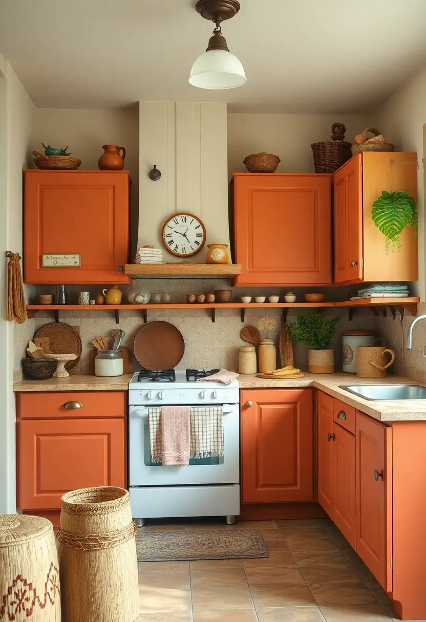 35 Fantastische Farbkombinationen für zweifarbige Küchenschränke, die Ihr Herz erobern! - 24. Warmes Terracotta und Beige