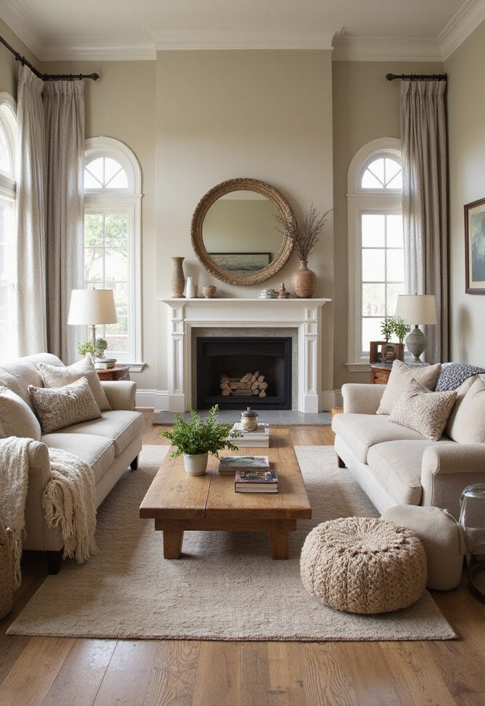 Be Inspired by These 31 Beautiful Behr Paint Combinations in Living Rooms, Bedrooms & Kitchens! - 18. Cozy Neutral: Beige and Gray