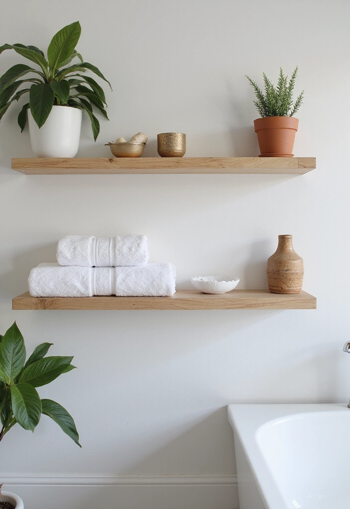 How to Achieve Comfort? Discover Simple DIY Furniture Ideas for a Modern Minimalist Look! - 12. Minimalist Bathroom Shelving