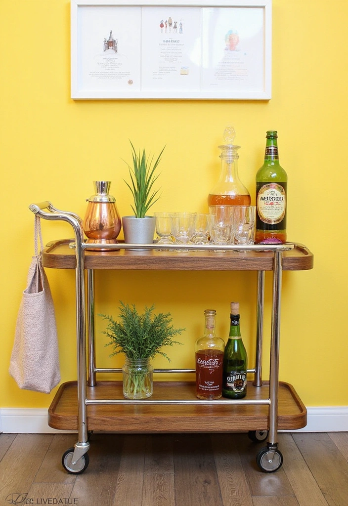 How to Achieve Comfort? Discover Simple DIY Furniture Ideas for a Modern Minimalist Look! - 16. Chic DIY Bar Cart