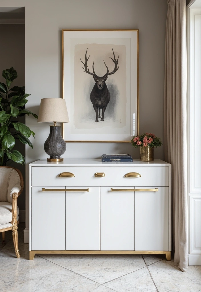 Klassische Eleganz: 21 Ideen für weiße Schränke mit goldenen Griffen und Metrofliesen! - 6. Elegante Kombinationen