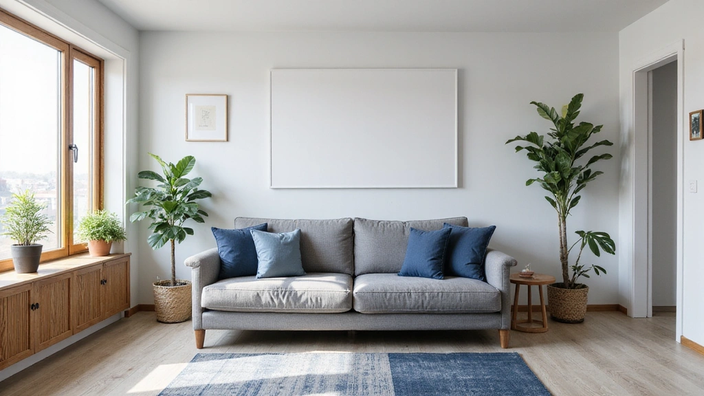 Transform Your Space: 31 Stylish Scandinavian Decor Ideas Featuring a Gray Couch and Navy Accents!