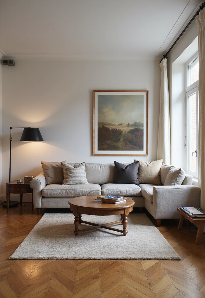Wohnzimmer-Traum: 25 Ideen mit eleganten Eichenholzdielen und modernen Designerleuchten! - 19. Fusion von Tradition und Moderne