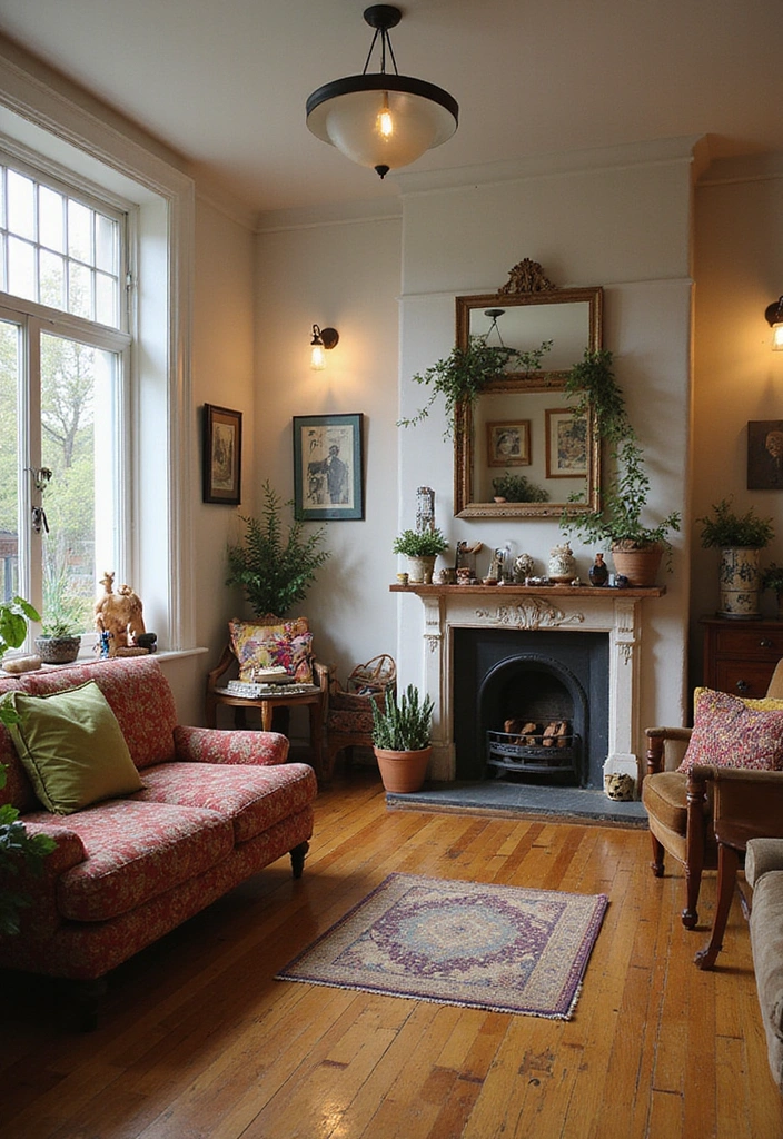 Wohnzimmer-Traum: 25 Ideen mit eleganten Eichenholzdielen und modernen Designerleuchten! - 22. Vintage Chic