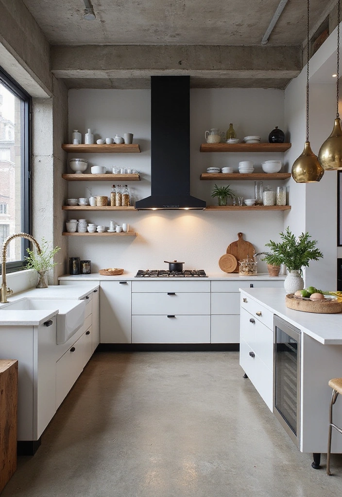 Zeitlose Eleganz: 21 Moderne Küche mit strahlend weißen Quarz-Arbeitsplatten! - 11. Industrieller Chic: Eine moderne Ästhetik