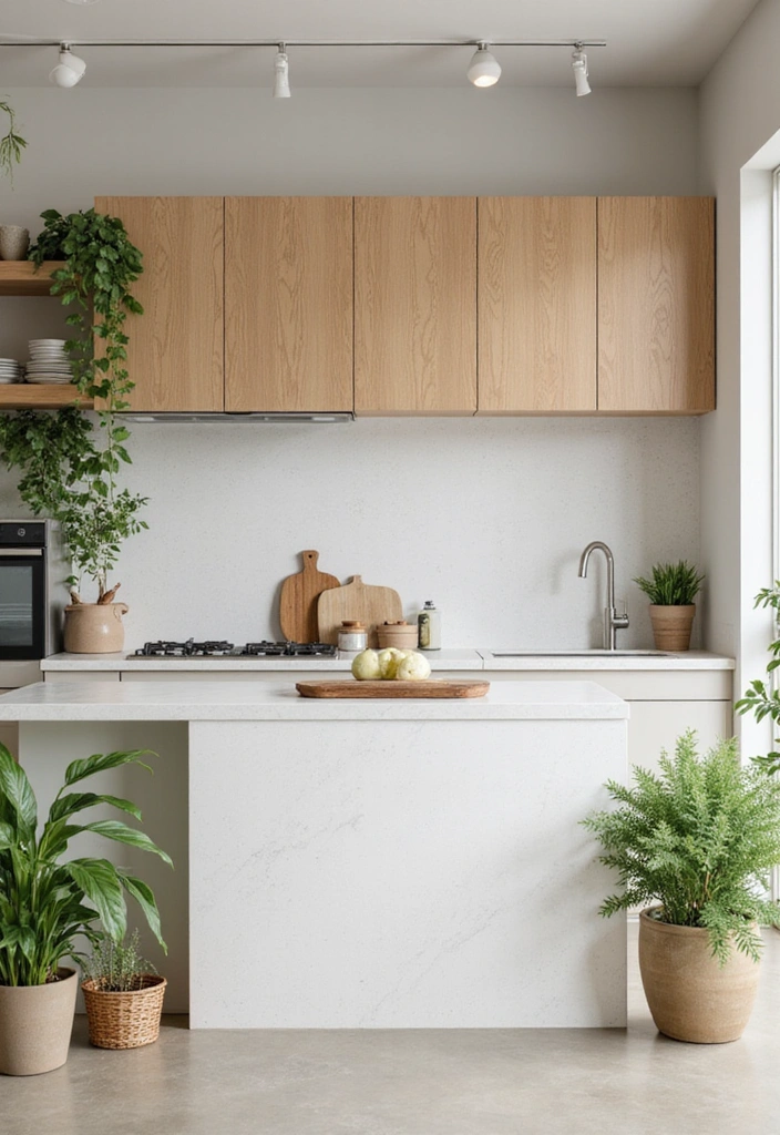 Zeitlose Eleganz: 21 Moderne Küche mit strahlend weißen Quarz-Arbeitsplatten! - 14. Nachhaltigkeit in der Küche: Umweltfreundliche Entscheidungen
