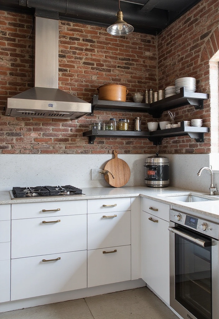 Zeitlose Eleganz: 21 Moderne Küche mit strahlend weißen Quarz-Arbeitsplatten! - 18. Küchen mit industriellen Akzenten: Urbaner Charme